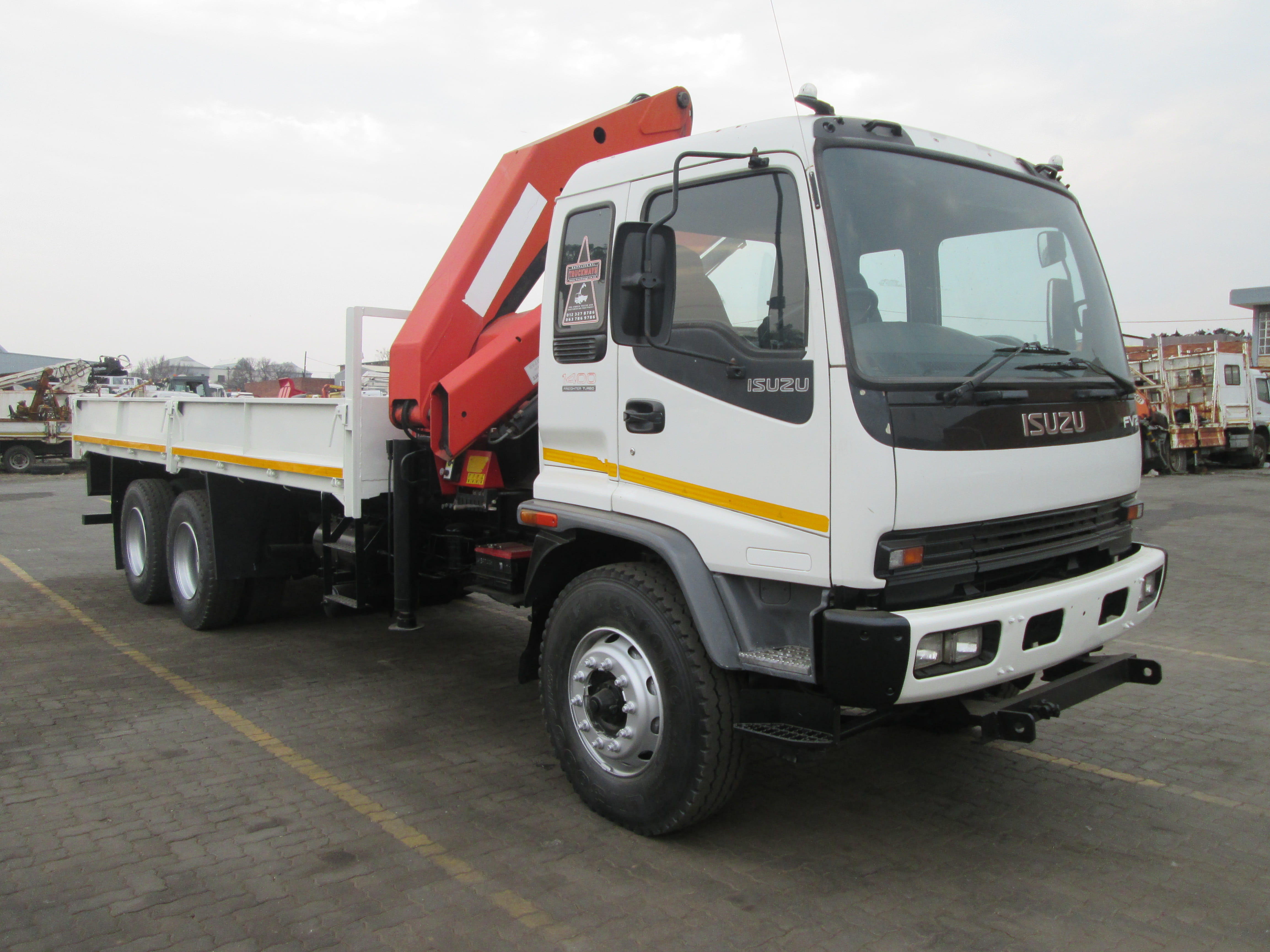 2003 ISUZU FVZ1400 14TON DROPSIDE WITH PALFINGER PK 18080 CRANE 