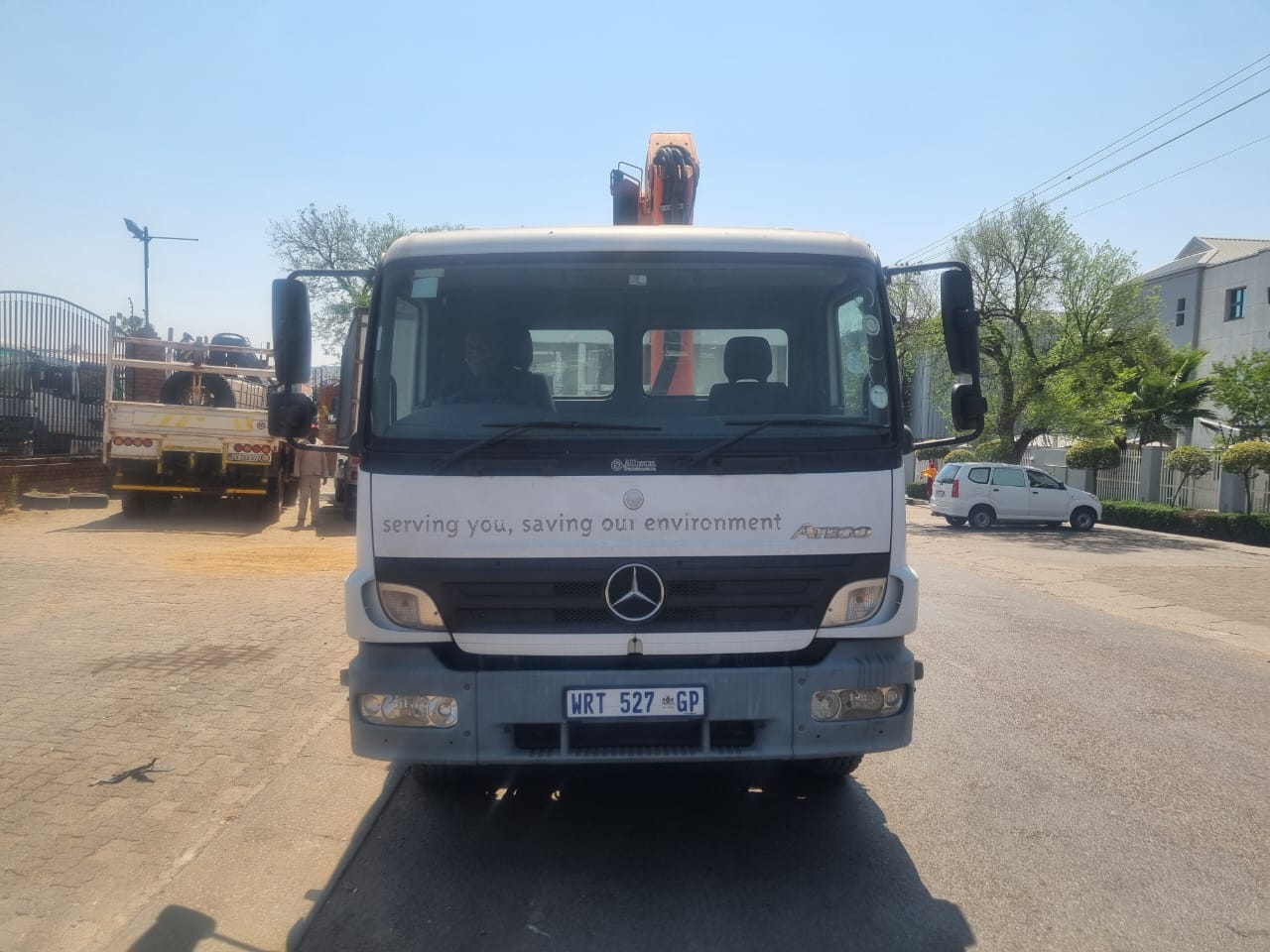 2007 MERCEDES BENZ 1517 COMPACTOR UNIT WITH PK15500 CRANE - Image 9